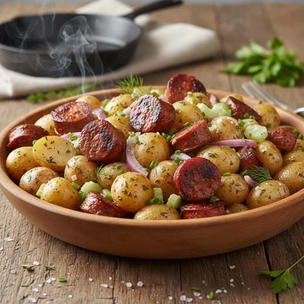 Smoky Turkey Sausage & Herb-Infused Potato Salad recipe