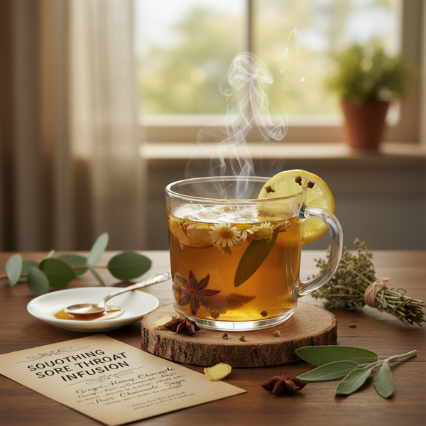 Soothing Sore Throat Herbal Infusion recipe