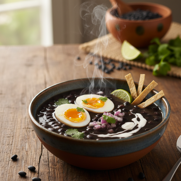 Sopa Negra: Authentic Costa Rican Black Bean Soup recipe
