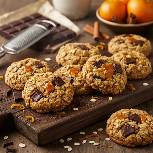 Sophisticated Orange Chocolate Chip Oatmeal Cookies recipe