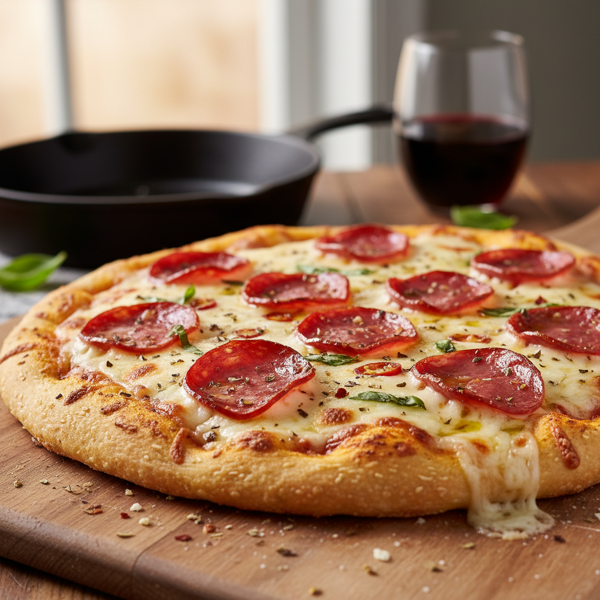 Soppressata-Studded Keto Fathead Pizza recipe