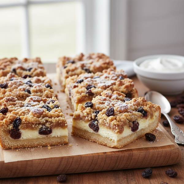 Sour Cream Raisin Delight Bars recipe