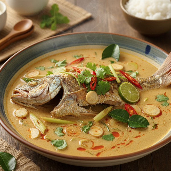 Southeast Asian Fish Poached in Aromatic Coconut Broth recipe