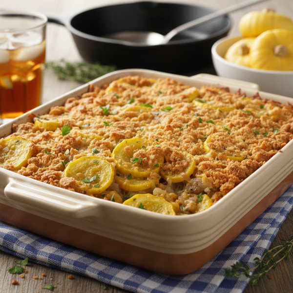 Southern-Style Baked Yellow Squash Casserole recipe