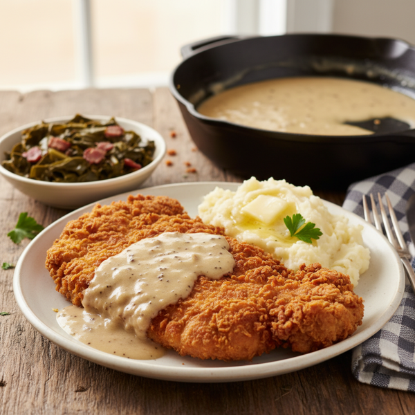 Southern-Style Chicken-Fried Steak with Comforting Pan Gravy recipe