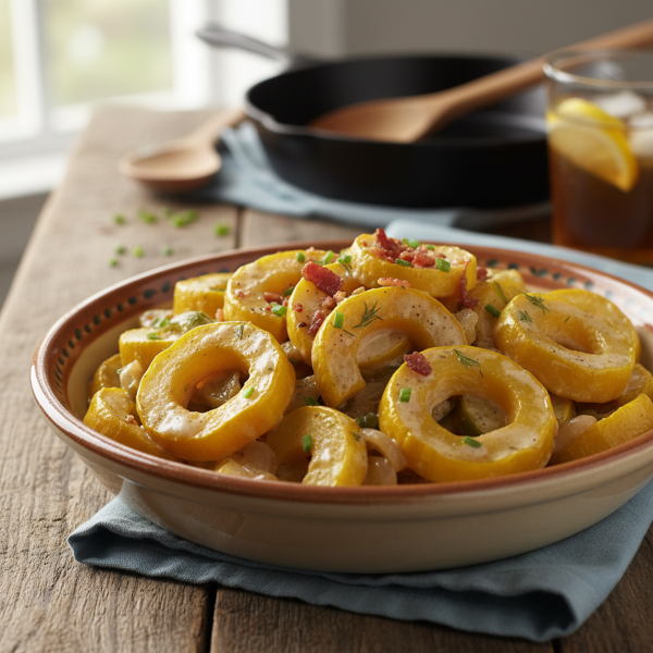 Southern-Style Creamy Yellow Squash Medley recipe