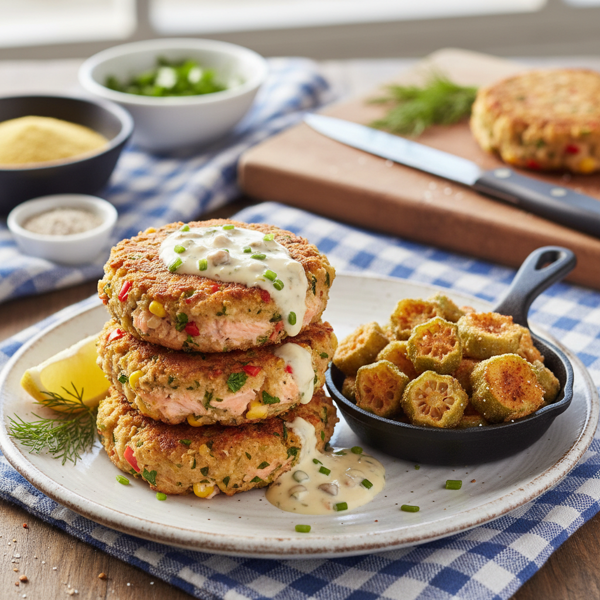 Southern-Style Salmon or Seafood Cakes recipe