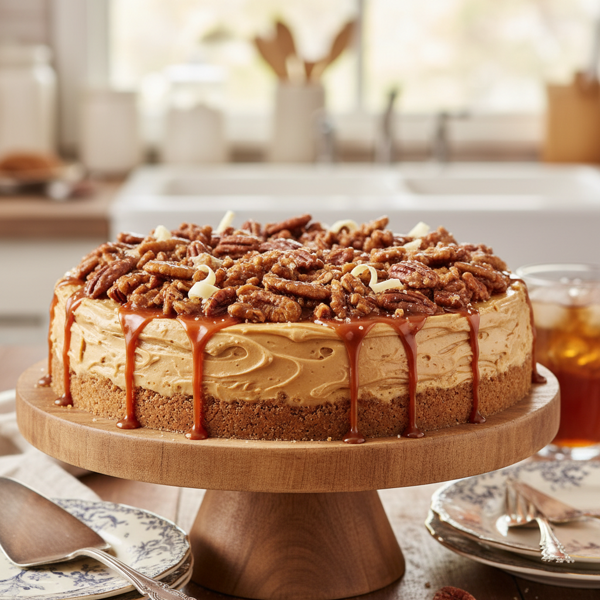 Southern Caramel Pecan Praline Bliss Cheesecake recipe