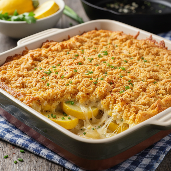Southern Cheesy Squash and Ritz Casserole recipe