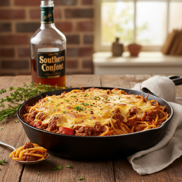 Southern Comfort Baked Spaghetti recipe