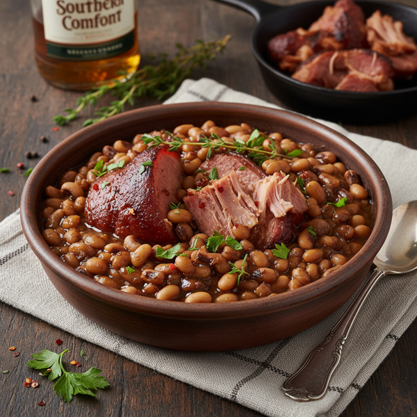 Southern Comfort Black-Eyed Peas with Smoky Ham Hock recipe