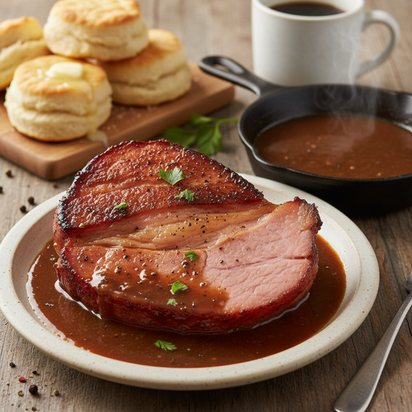 Southern Country Ham with Rich Red Eye Gravy recipe