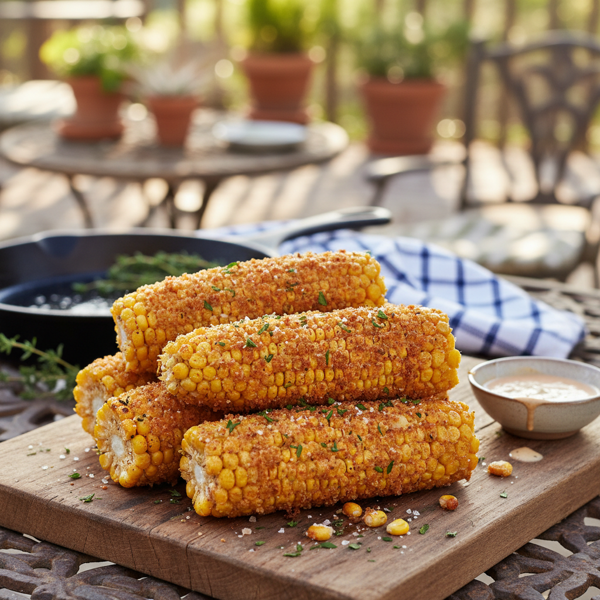 Southern Crispy Fried Corn on the Cob recipe