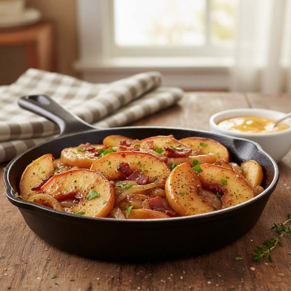 Southern Fried Apples and Onions Delight recipe