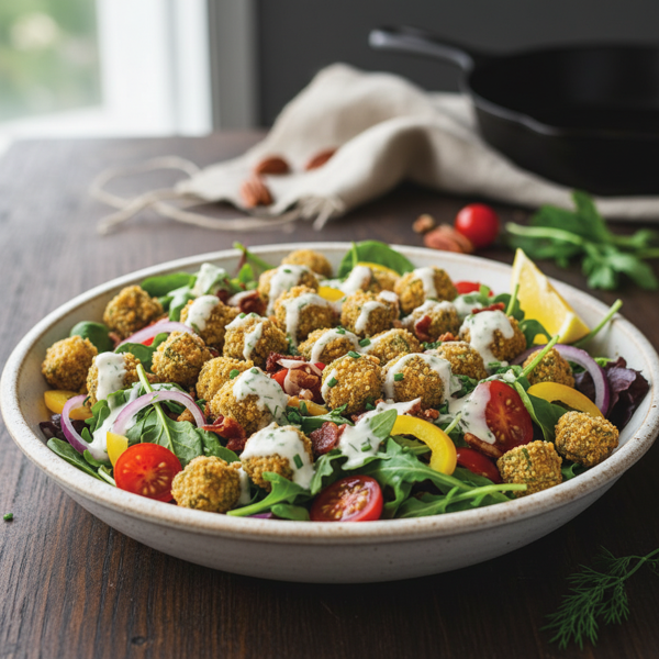 Southern Fried Okra Salad Delight recipe