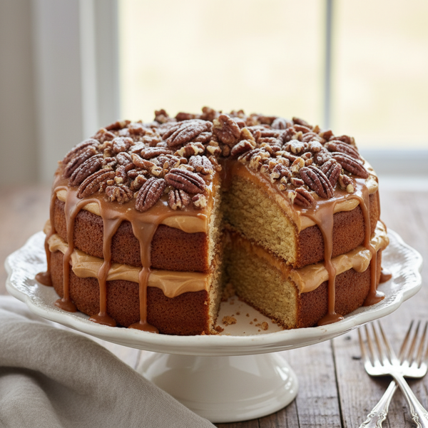 Southern Pecan Delight Cake recipe