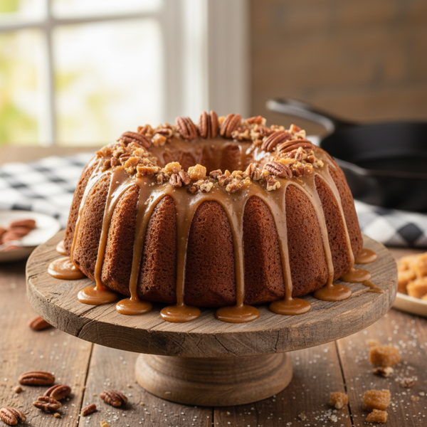 Southern Praline Delight Bundt Cake recipe