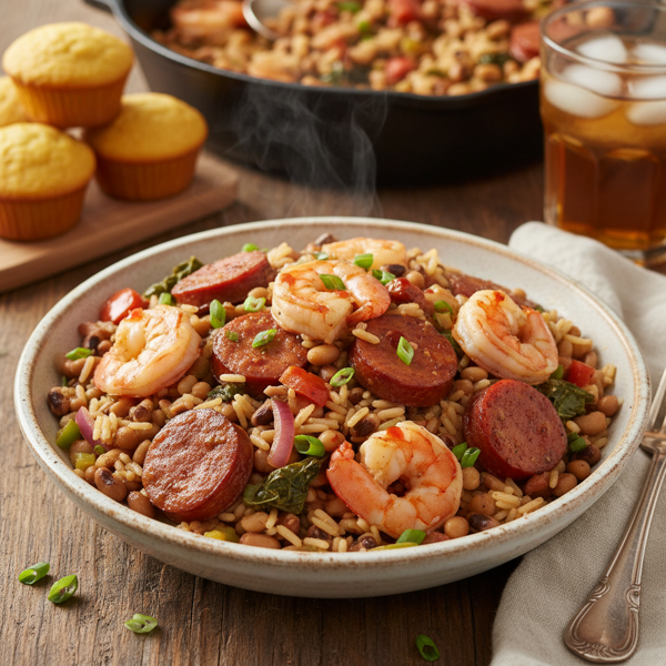 Southern Shrimp & Sausage Hoppin' John recipe