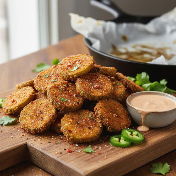 Southern Spicy Fried Pickles recipe