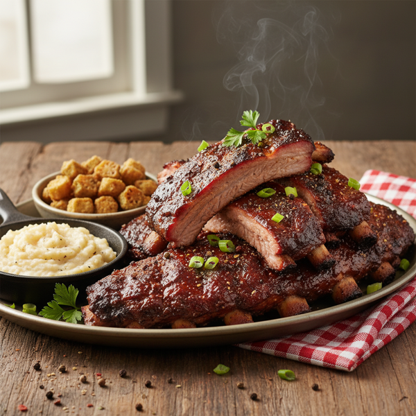 Southern Style Cajun Smoked Ribs recipe