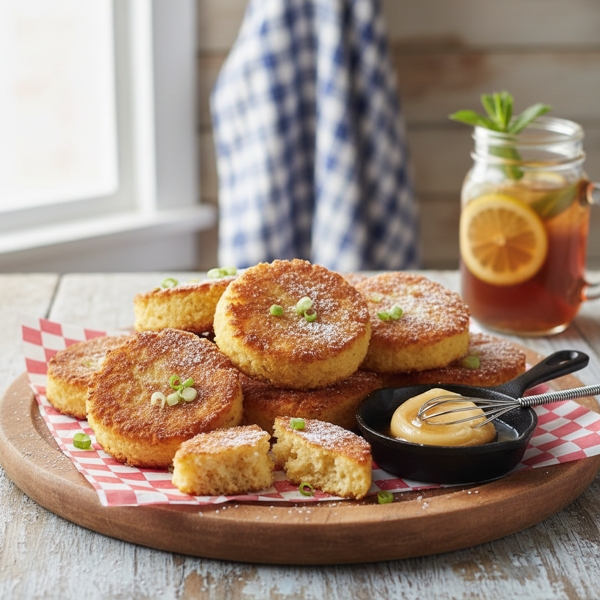 Southern Style Fried Cornbread Cakes recipe