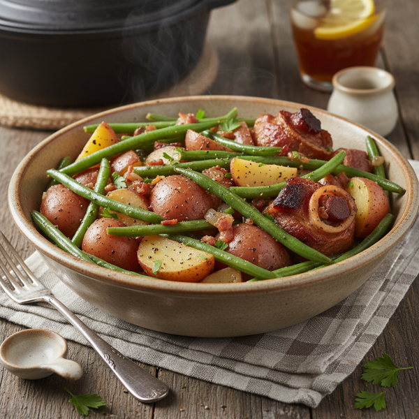 Southern Style Green Beans and Potatoes recipe