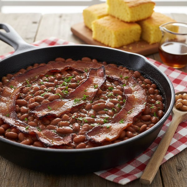 Southern Style Maple Bacon Baked Beans recipe