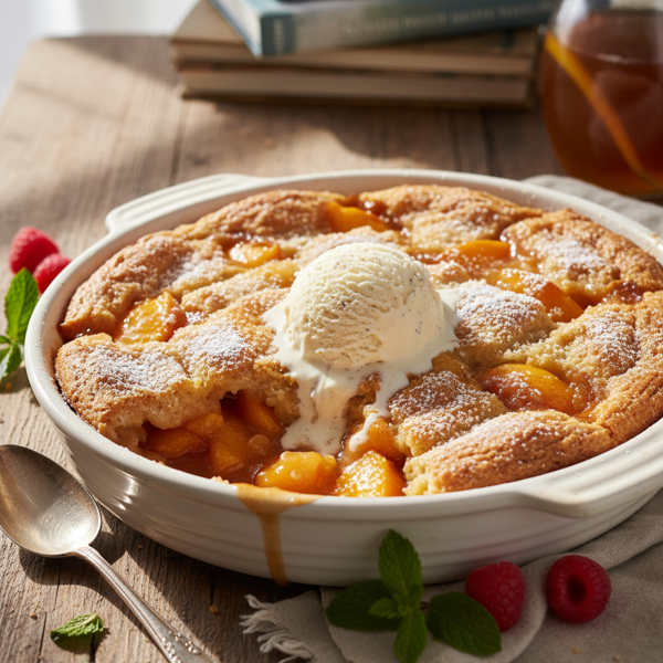 Southern Style Peach Cobbler Delight recipe