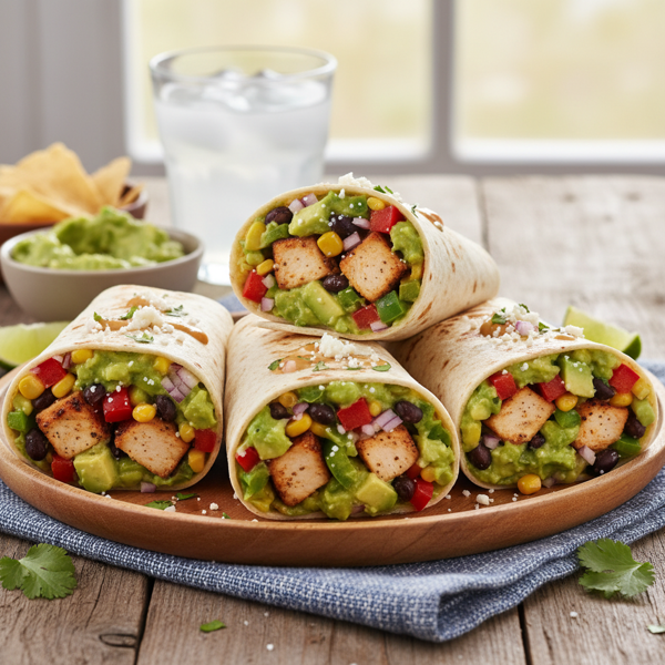 Southwest Guacamole Chicken Fiesta Wraps recipe