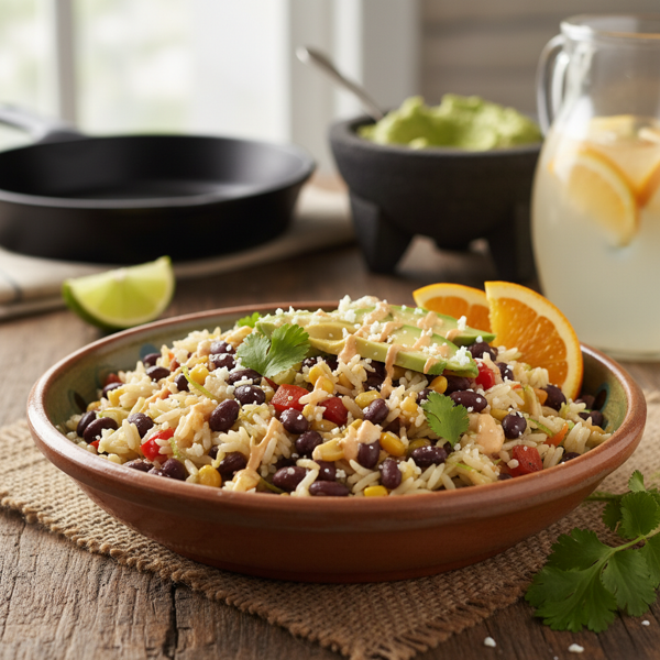 Southwestern Citrus Rice and Black Beans Delight recipe