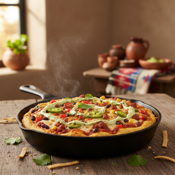 Southwestern Cornbread Pizza recipe