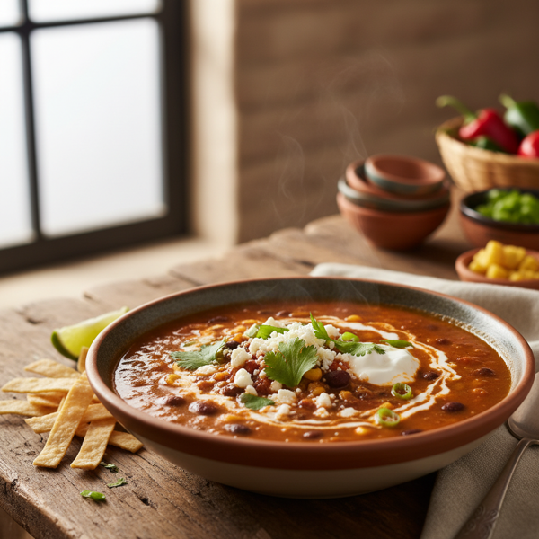 Southwestern Refried Bean Soup recipe
