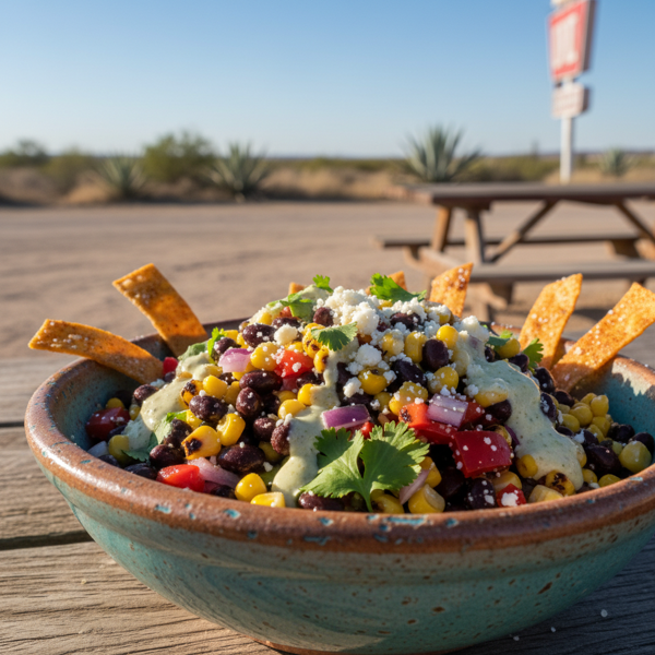 Southwestern Roadside Black Bean and Corn Salad recipe