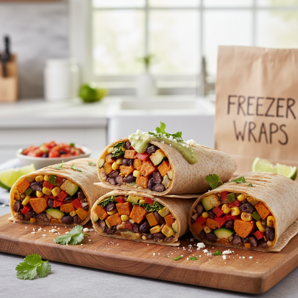 Southwestern Veggie Freezer Wraps recipe