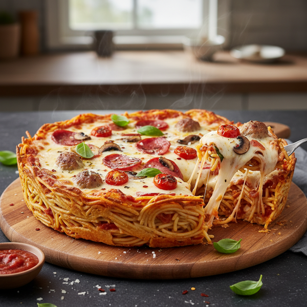 Spaghetti Pizza Delight recipe