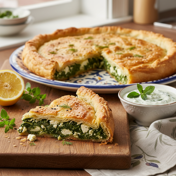 Spanakopita: Greek Spinach and Feta Pie recipe