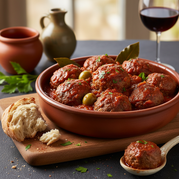 Spanish-Style Albondigas with Rich Tomato Sauce recipe