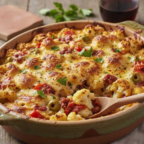 Spanish-Style Cheesy Cauliflower Bake recipe