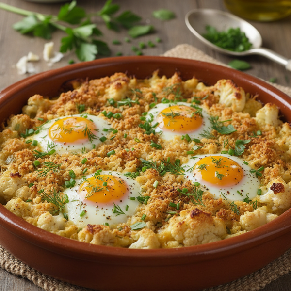 Spanish Cauliflower Gratin with Eggs and Herbs recipe