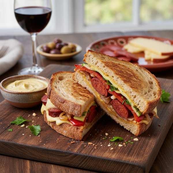 Spanish Delight Grilled Sandwich recipe