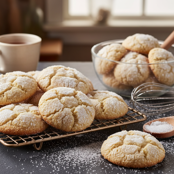 Sparkling Crinkle Sugar Cookies recipe