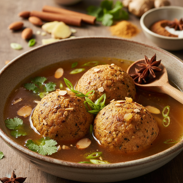 Spiced Almond & Ginger Matzo Balls recipe