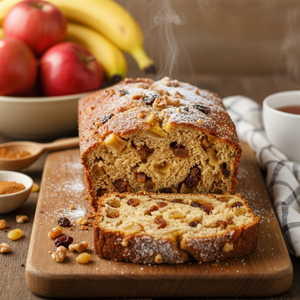 Spiced Apple Banana Delight Bread recipe
