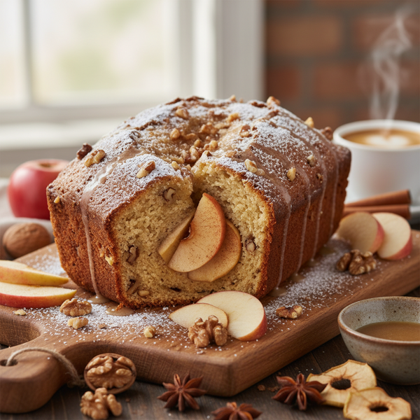Spiced Apple Walnut Pound Cake recipe