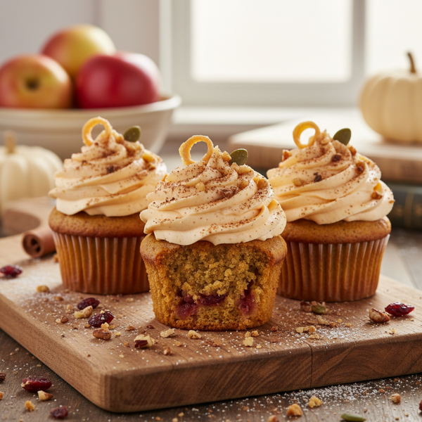 Spiced Applesauce Pumpkin Bliss Cupcakes recipe
