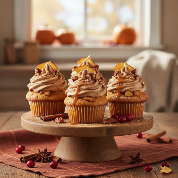 Spiced Autumn Apple Delight Cupcakes recipe