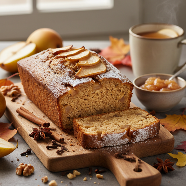 Spiced Autumn Pear Loaf recipe
