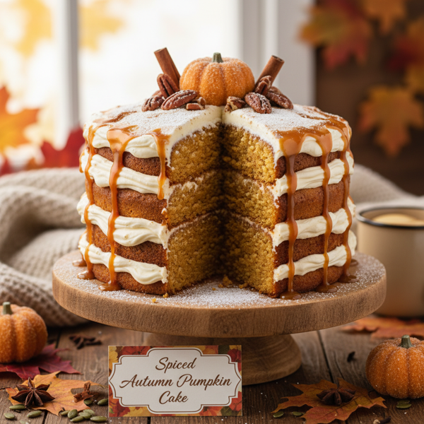 Spiced Autumn Pumpkin Cake recipe