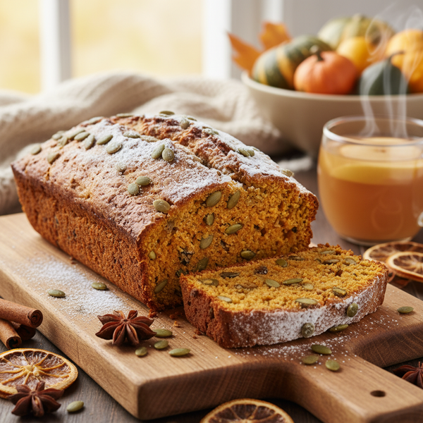 Spiced Autumn Pumpkin Seed Loaf recipe