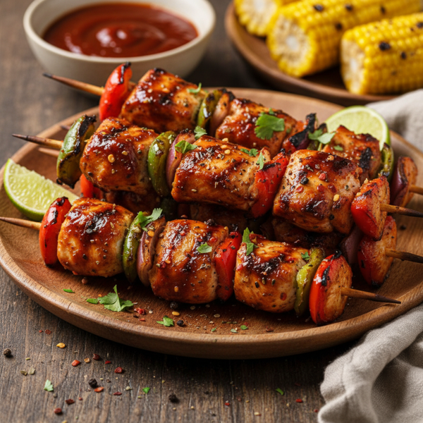 Spiced BBQ Chicken Skewers recipe